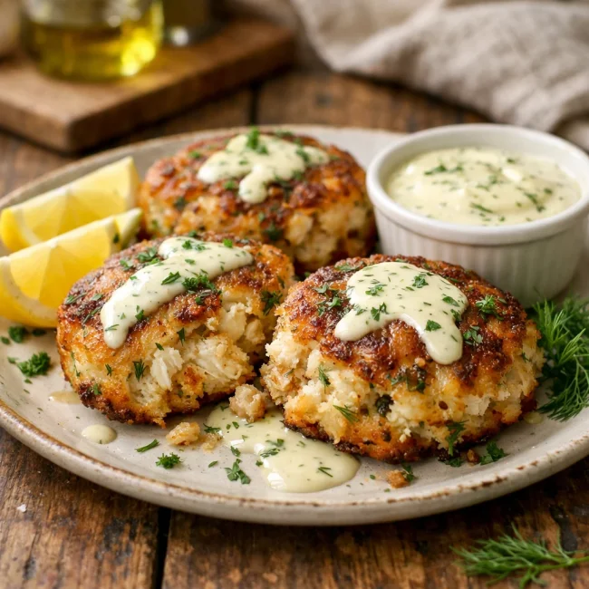 Zesty Lemon-Dill Crab Cakes
