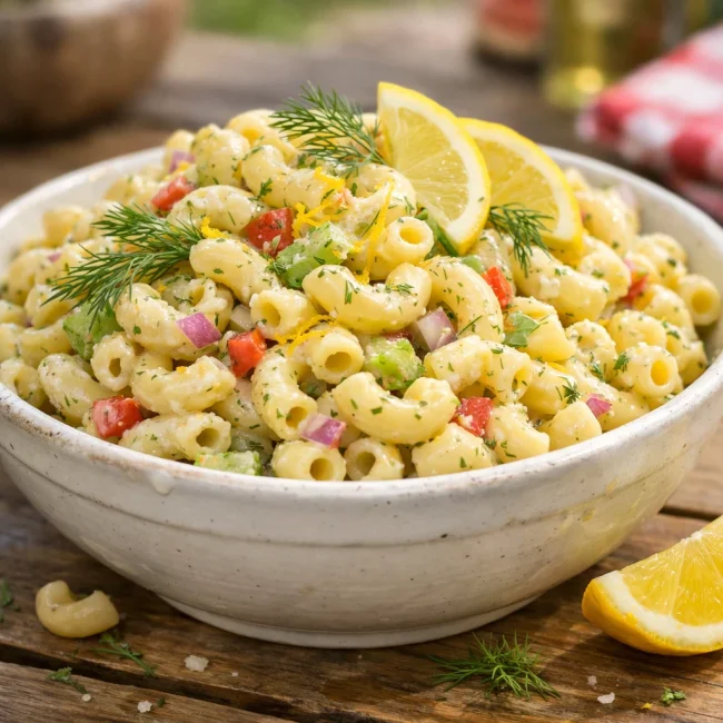 Zesty Lemon-Dill Macaroni Salad