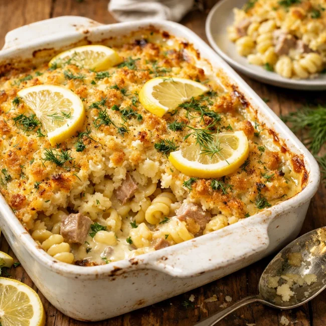 Zesty Lemon-Dill Tuna Casserole