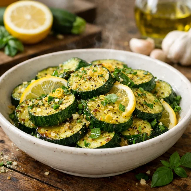 Zesty Lemon Garlic Zucchini