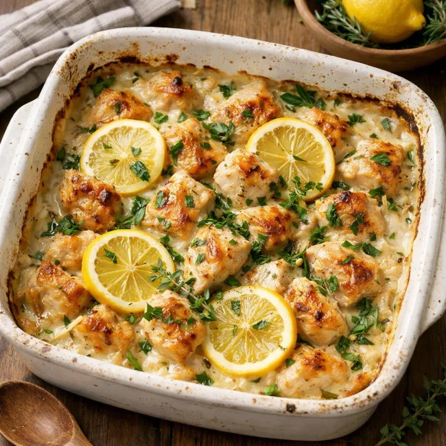 Zesty Lemon Herb Chicken Casserole