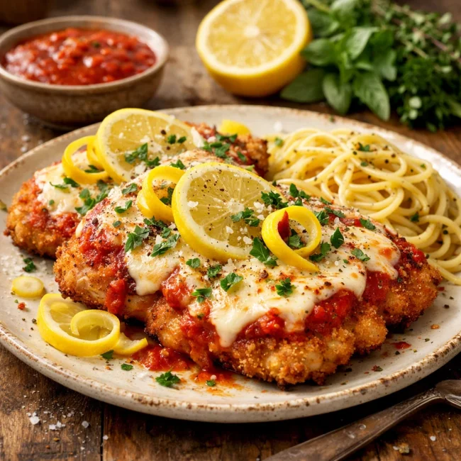 Zesty Lemon Herb Chicken Parmigiana