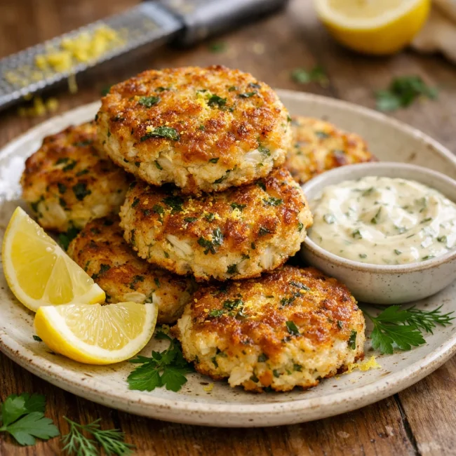 Zesty Lemon Herb Crab Cakes