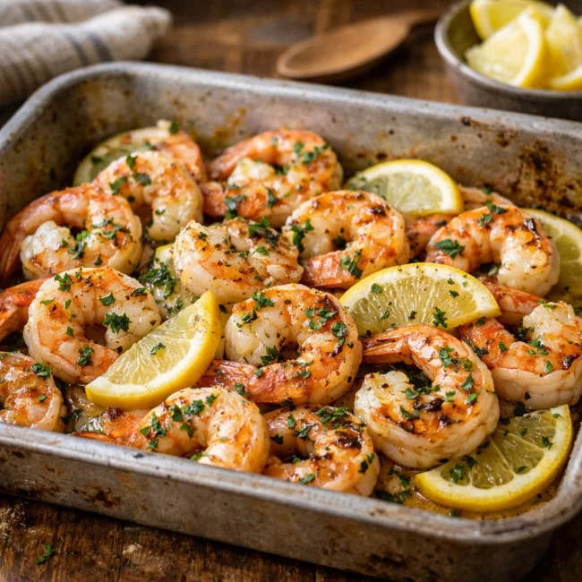 Zesty Lemon Herb Oven-Baked Shrimp