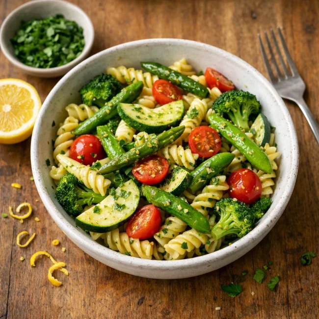 Zesty Lemon Herb Pasta Primavera