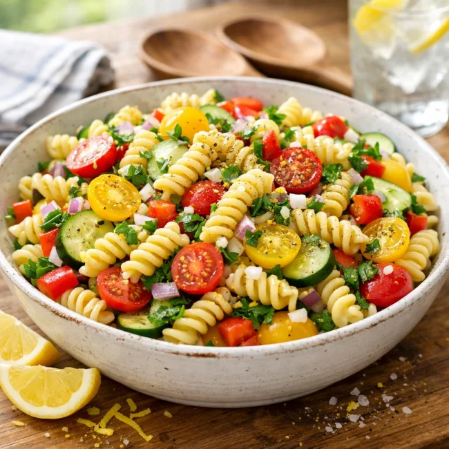 Zesty Lemon Herb Pasta Salad