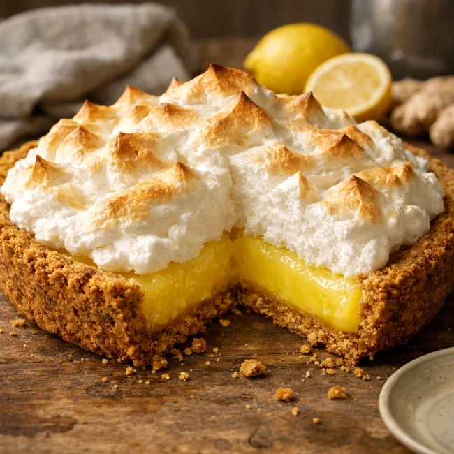 Zesty Lemon Meringue Pie with Ginger Crust