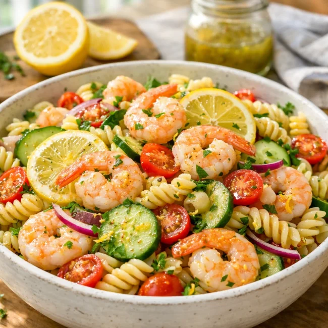 Zesty Lemon Shrimp Pasta Salad