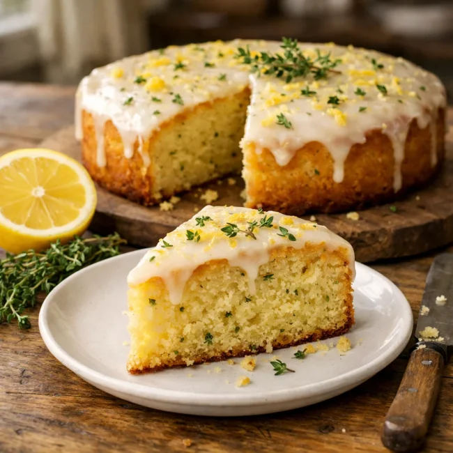 Zesty Lemon Thyme Cake