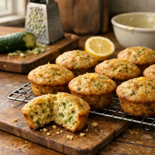 Zesty Lemon Zucchini Muffins