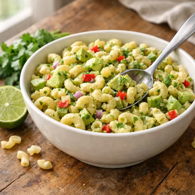 Zesty Lime and Avocado Macaroni Salad