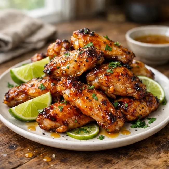 Zesty Lime and Honey Glazed Chicken Wings