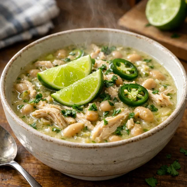 Zesty Lime White Chicken Chili