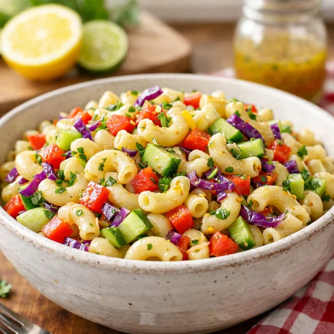 Zesty Macaroni Salad with Citrus Vinaigrette