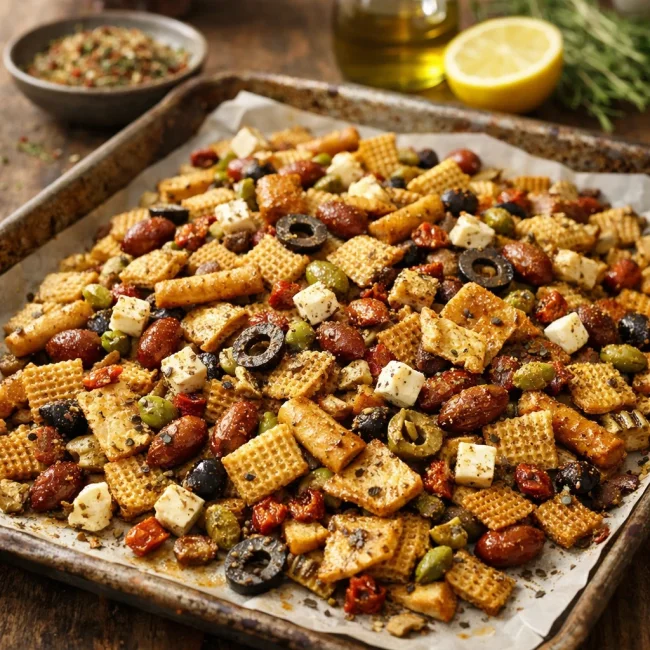 Zesty Mediterranean Chex Mix