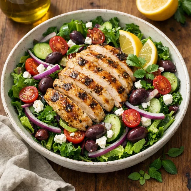 Zesty Mediterranean Chicken Salad