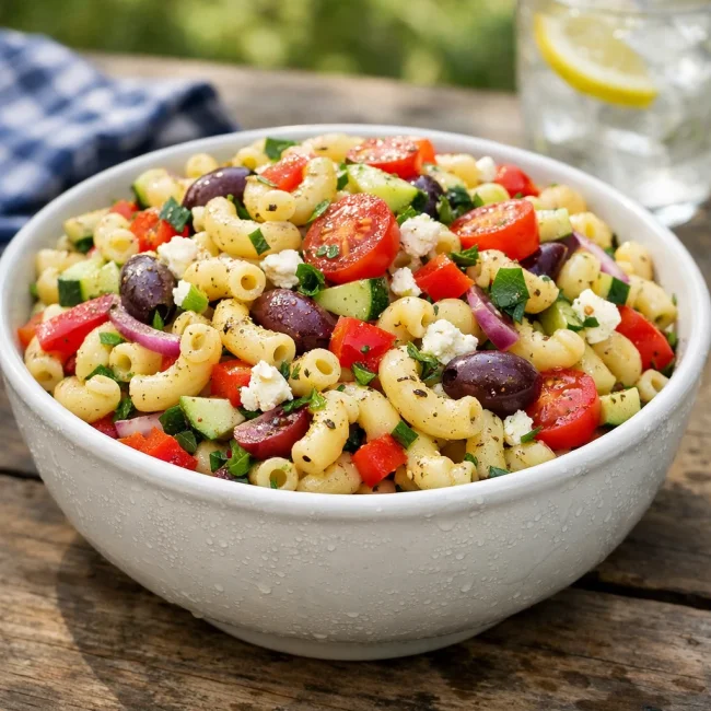 Zesty Mediterranean Macaroni Salad
