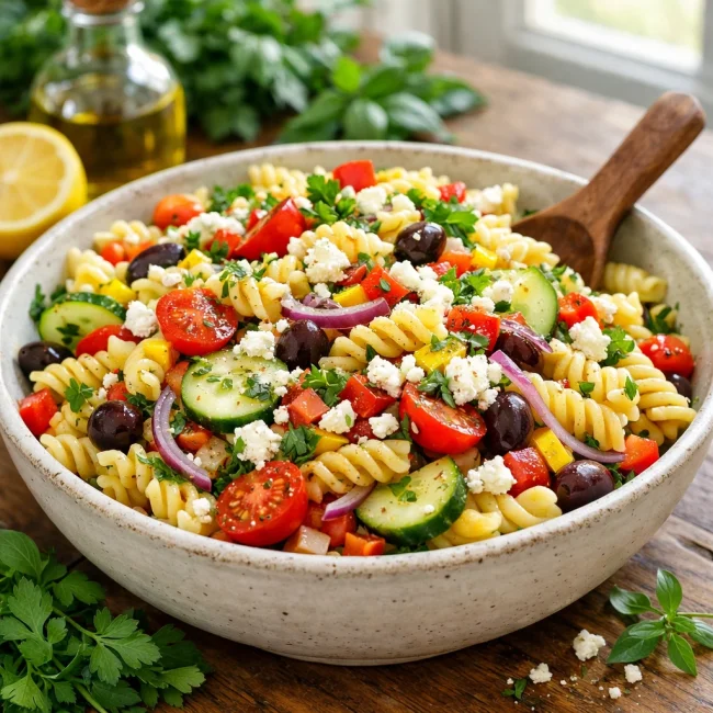 Zesty Mediterranean Pasta Salad