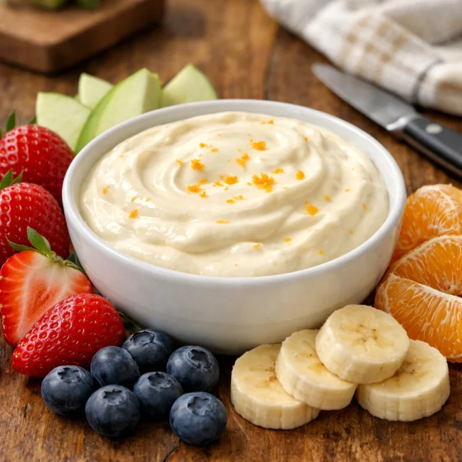 Zesty Orange Cream Cheese Fruit Dip