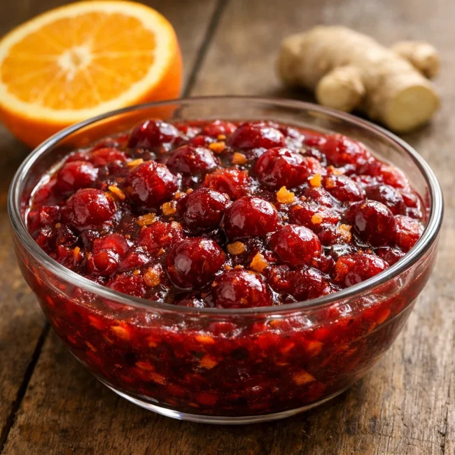 Zesty Orange Ginger Cranberry Sauce