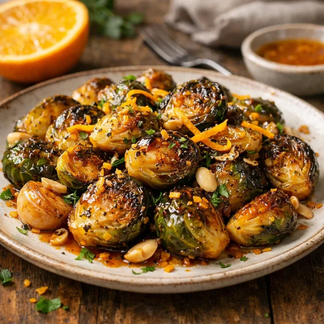 Zesty Orange-Glazed Brussels Sprouts