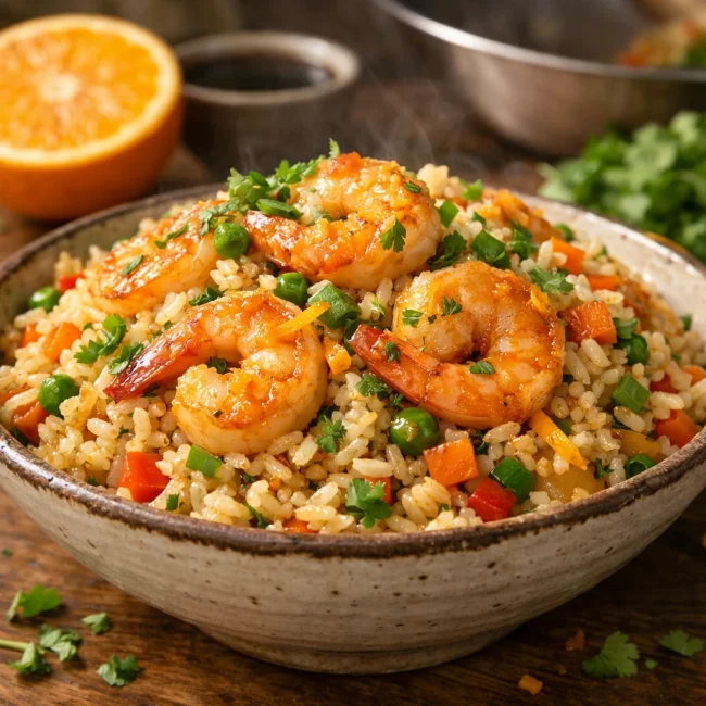 Zesty Orange Shrimp Fried Rice