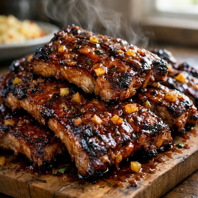 Zesty Pineapple BBQ Ribs