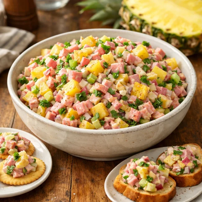 Zesty Pineapple Ham Salad