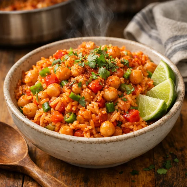 Zesty Spanish Rice with Chickpeas