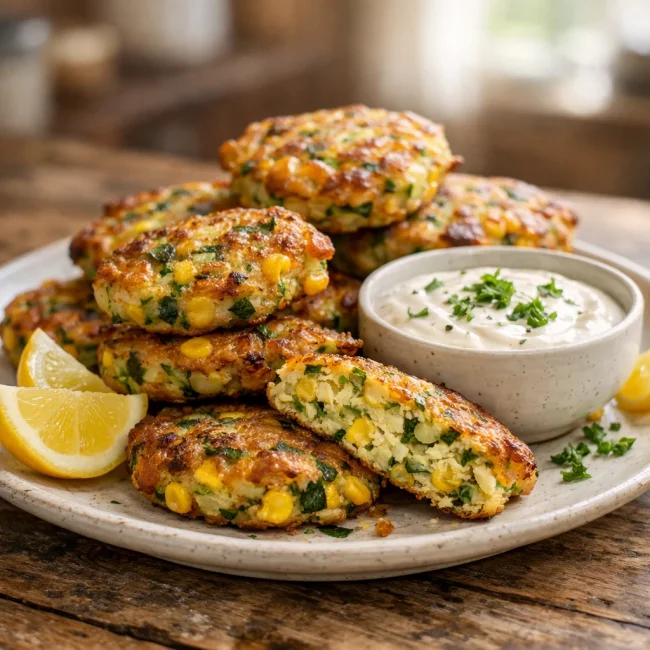 Zucchini and Corn Fritters